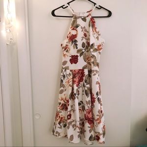 Charlotte Russe Scalloped Bib Neck Skater Dress